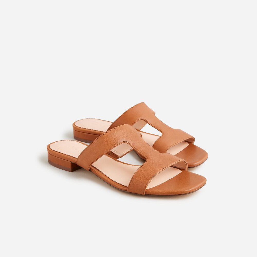 J Crew Hazel cutout sandals in leather Like New